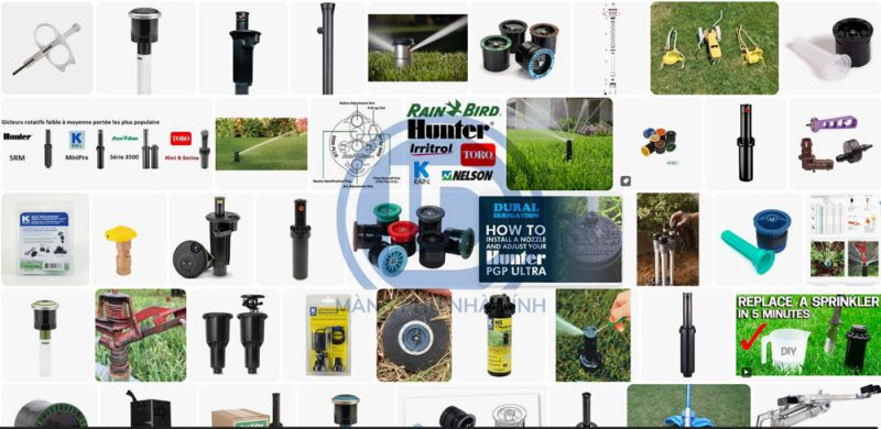 Các sản phẩm béc tưới phun mưa thương hiệu nhập khẩu