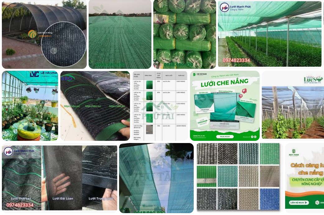 Lựa chọn lưới che nắng phù hợp cho từng loại cây trồng