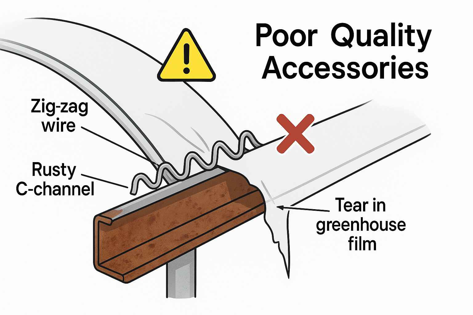 Chất lượng phụ kiện quyết định 1 phần không nhỏ chất lượng công trình nhà kính