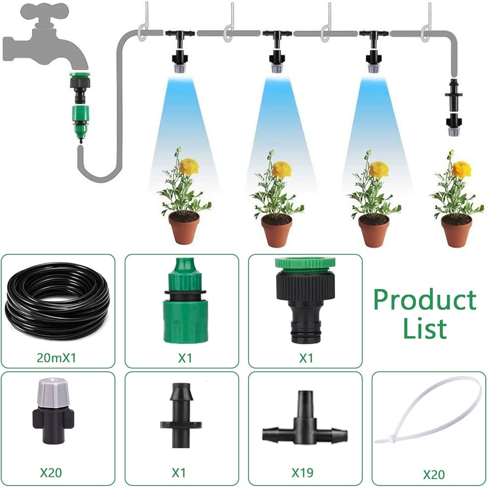 Cách lắp đặt hệ thống tưới phun sương làm mát nhà kính chuẩn kỹ thuật 1 Lắp đặt hệ thống tưới phun sương làm mát nhà kính cơ bản