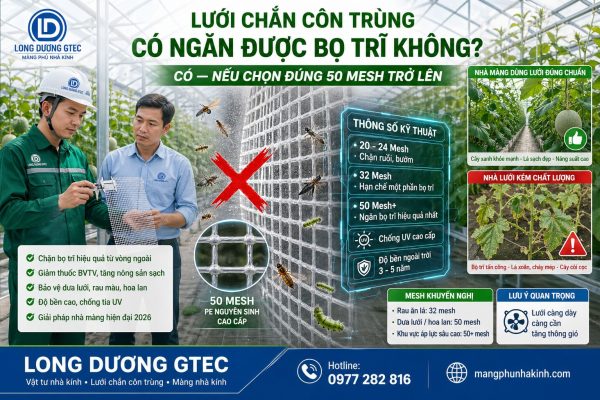 Lưới chắn côn trùng có ngăn được bọ trĩ không?